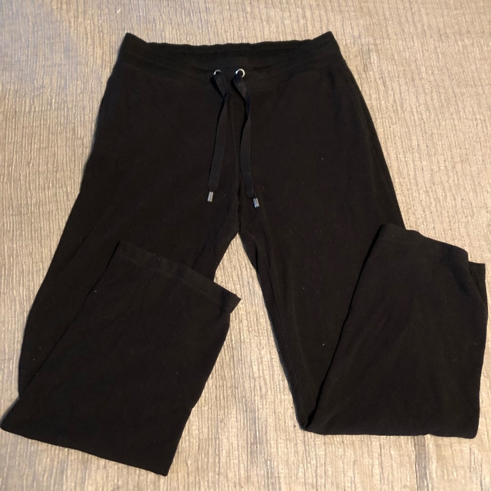 Fleece sweatpants wide bottom